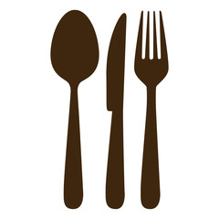 brown cutlery tools icon, vector illustraction design image