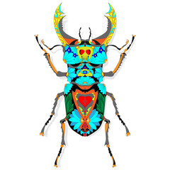 Beetle. Hand drawn sketch.