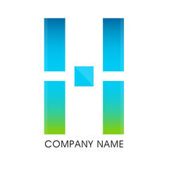 Business corporate letter H logo design vector.