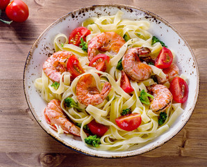 Italian Pasta with shrimps
