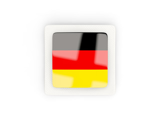 Square carbon icon with flag of germany