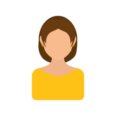 Women faceless profile icon vector illustration graphic design