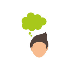 Men head faceless icon vector illustration graphic design