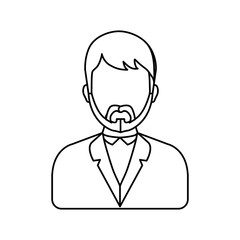 Men faceless profile icon vector illustration graphic design