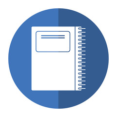 notebook spiral school shadow vector illustration eps 10