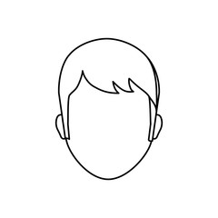 Obraz na płótnie Canvas Men head faceless icon vector illustration graphic design