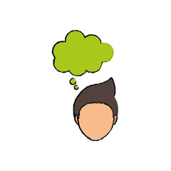 Men head faceless icon vector illustration graphic design