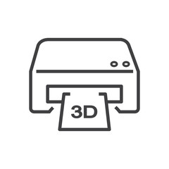 Obraz premium Line Style 3D print icon