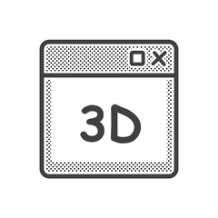 dotted 3D print window icon