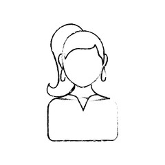 Women faceless profile icon vector illustration graphic design