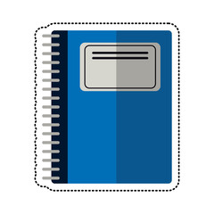 cartoon notebook spiral school vector illustration eps 10