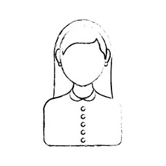 Women faceless profile icon vector illustration graphic design