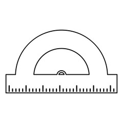 geometry protactor school thin line vector illustration eps 10