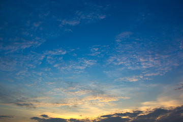sky on sunset