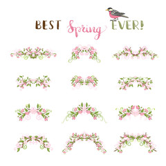 Spring page decorations and dividers.