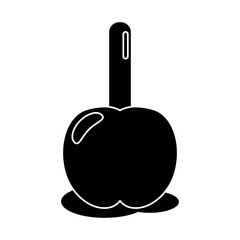 candy apple with stick pictogram vector illustration eps 10