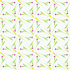 Fototapeta na wymiar Abstract pattern of flowers tulips for fabrics, print