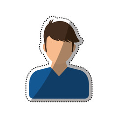 Men faceless profile icon icon vector illustration graphic design