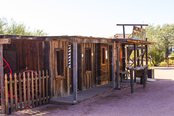 Fototapeta na wymiar Western Store Fronts in Arizona Desert