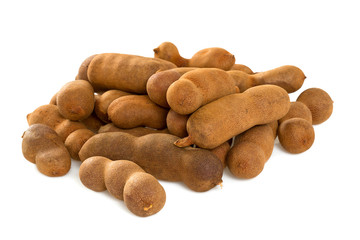 sweet tamarind isolated on white