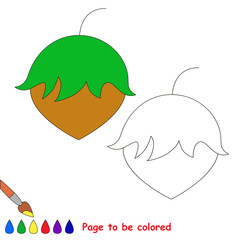 Fototapeta premium Page to be colored, simple education game for kids.