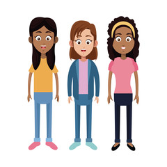 group girl daughter family vector illustration eps 10