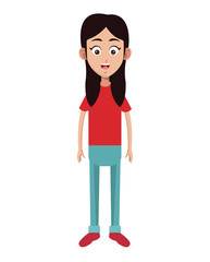 character female memeber family vector illustration eps 10