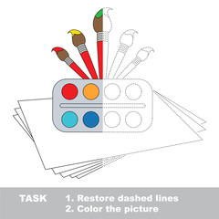 Vector trace educational game for preschool kids.