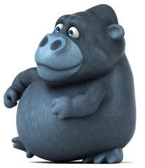 Fun gorilla - 3D Illustration © Julien Tromeur