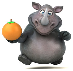 Naklejka premium Fun rhinoceros - 3D Illustration