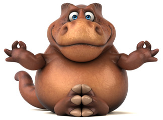 Naklejka premium Fun dinosaur - 3D Illustration