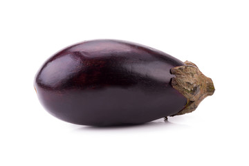 Eggplant or aubergine vegetable isolated on white background.