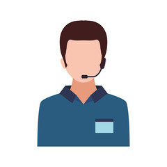 Call center operator icon vector illustration graphic design