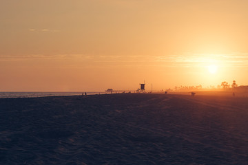 Sunset on Newport Beach