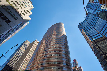 Various highrise and skyscrapers reaching for the sky