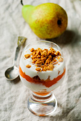pumpkin granola yogurt parfait