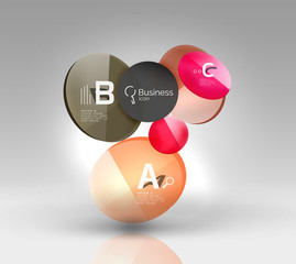 Circle modern business infographics design template