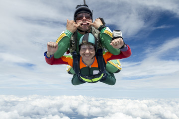 Skydiving photo. Tandem.