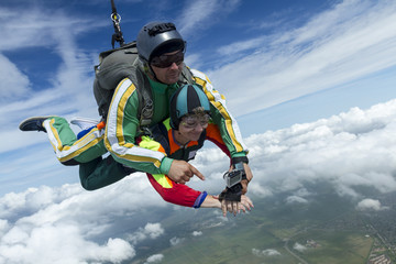 Skydiving photo. Tandem.