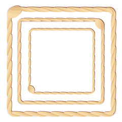 веревочные рамки на белом фоне, векторная иллюстрация