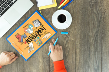 Naklejka premium BUSINESS PROJECT STRATEGY SUCCESS AND MANAGEMENT CONCEPT
