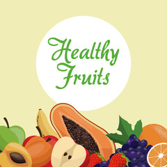 healthy fruit nutrition concept vector illustration eps 10