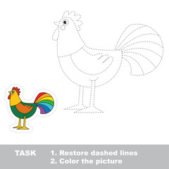 Vector trace educational game for preschool kids.