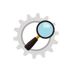Magnifying glass lupe icon vector illustration graphic design
