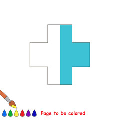 Kid game to be colored by example half.