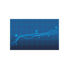 Statistics growing graphic icon vector illustration graphic design