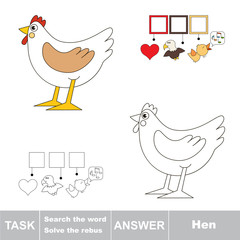 Search the hidden word, the simple educational kid game.