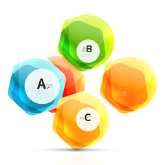 Abstract geometrical hexagon banner