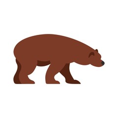 Bear icon, flat style