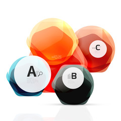 Abstract geometrical hexagon banner